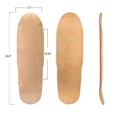 China Custom Maple Adult Mini Fish Skateboard Deck Skateboard 7Ply Russia Skateboard White Fish Tail for sale