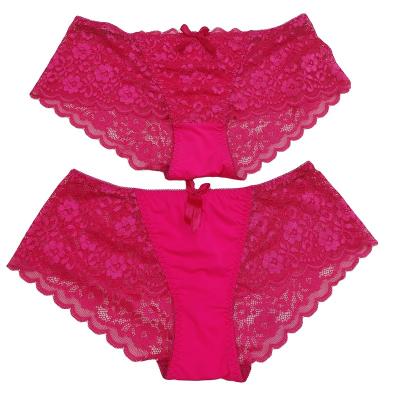 China Bowknot Transparent Thongs Crotchless G-Strings Solid Underwear Antibacterial Sexy Women's Panties Lingerie For Women Lace Up Pantys for sale