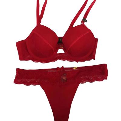 China QUICK DRY new lace comfort bra thin cup is super sexy gathered elegant concentrated Anti-sagging bra lingerie set for sale