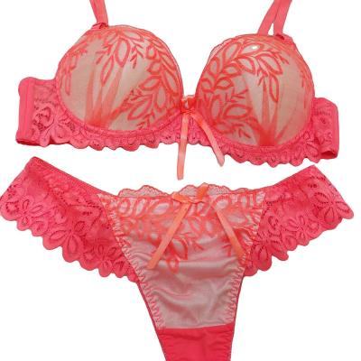 China QUICK DRY sexy lingerie women underwear set lace lingerie ladies transparent bra set fashion solid color sexy underwear set for female for sale