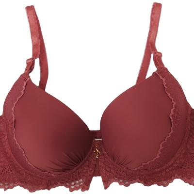 China Jacquard lace sexy lingerie sexy underwear elegant deep cupboard bra with the shape worn in European and American large size women's bra for sale