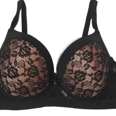 China Jacquard lace sexy lingerie sexy underwear elegant deep cupboard bra with the shape worn in European and American large size women's bra for sale