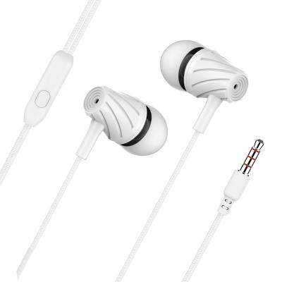 China Bass Wired In Ear Wired Comfortable Wearing Handfree Earphone With Mic Microphone For Samsung Xiaomi Vivo Oppo Cell Phone for sale