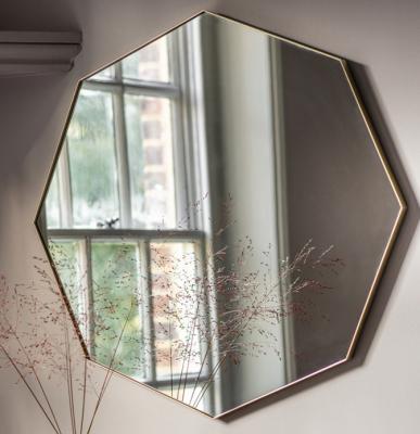 China OJC Modern Contemporary Metal Decor Regular Beveled Accent Mirror Home Wall Mirror for sale