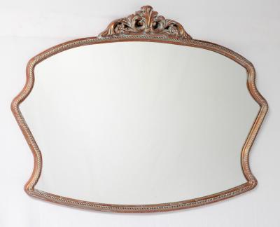 China OJC Gold Vintage Decor Modern Floor Mirror Full Length Dressing Mirror With Metal Vanity Mirror Lean Against Wall for sale