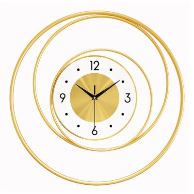 China Antique Style OJC Customized Simple Art Wall Clock Living Room Decor Iron Wall Clock for sale