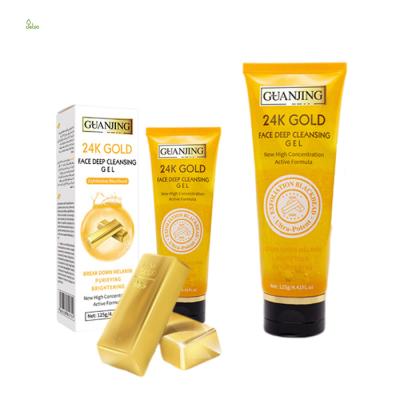 China Hot Sale 24K Deep Cleansing Gold Peeling Exfoliating Gel For Face Body Skin for sale