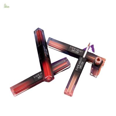 China Waterproof high quality double - headed metallic powder matte texture velvet two color sparkle waterproof liquid eyeshadow for sale