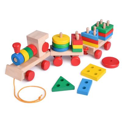 China DIY TOY Amazon Best Selling Shape Sorter and Stacking Wooden Blocks, Educational Wooden Toys for Baby for sale