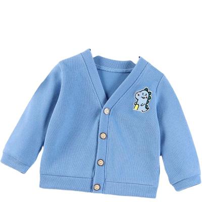 China Breathable boys knitted solid color knitting children's sweatshirtCartoon cardigan sweaterbaby's coatplain knitted cardigan for sale