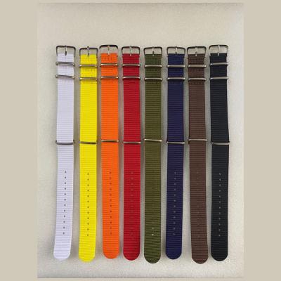 China Nylon Nylon Watch Bands 20mm 18mm Width Multi Colors Silver Buckle In Stock Wholesale Watches Accessories NOT WATCH JUST BAND for sale