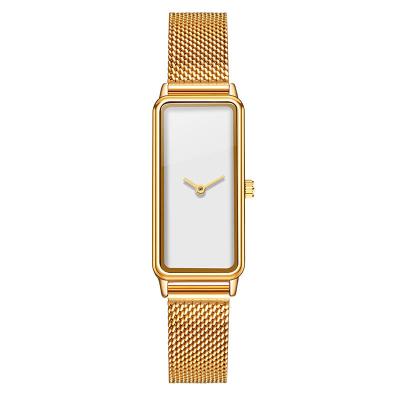 China Water Resistant Construction Brand Your Own Gold Watches Mesh Stainless Steel Custom Watch Minimal Simple Elegant Women Watch for sale