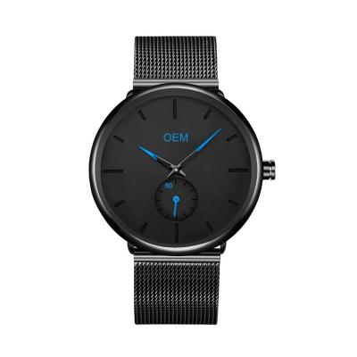 China Chronograph Build Brand Your Own Stainless Steel Watch Mesh Private Label Personalized Logo Mens Watches for sale