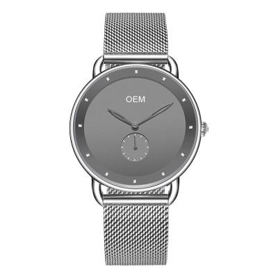 China Custom Men's Chronograph Watch Feature Watch Face Mesh Band Custom Brand Watch Chronograph Guangzhou Factory For Man OEM Logo for sale