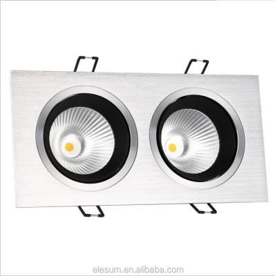 China Downlights 12W*2 Square Double Heads COB Bean Pot Lamp Decorate Hotel Led Down Light for sale