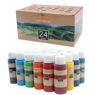 China Artmate Acrylic Paint Art Set 24 Colors 2 Ounce/59ml, Acrylic Paint Set, Acrylic Paints for Students and Artists 59mL for sale