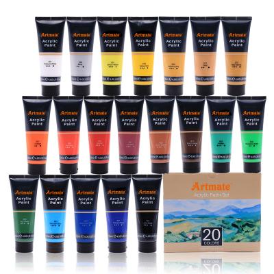 China Artmate Acrylic Paint Art Set 20 Colors 4.05 Ounce/120ml, Acrylic Paint Set, Acrylic Paints for Students and Artists 120ml for sale