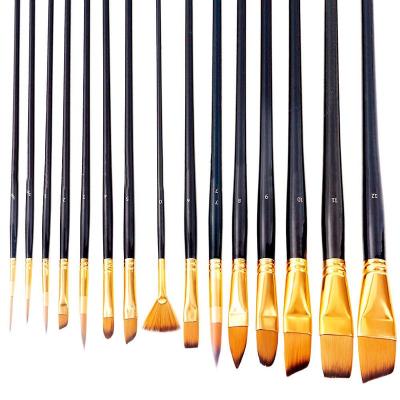 China Artmate Nylon Art Paint Brushes Set 15pcs with Zipper Bag for Watercolor Oil Gouache Acrylic Paint, Paint Set Brush, Paintbrush for sale