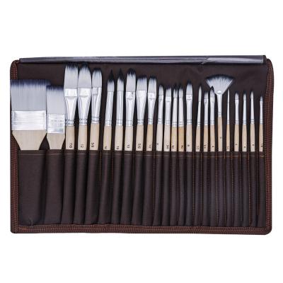 China Artmate Nylon Art Paint Brushes Set 24pcs Nylon for Acrylic Watercolor Oil Gouache Painting, Paint Set Brush, Paintbrush for sale