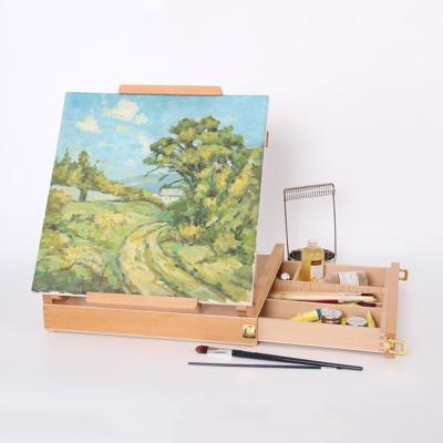 China Easel Artmate Studio Art Sketch Artist Adjust Wooden Easel Box Painting Table Pine Wood, Wooden Easel, Art Easel for sale