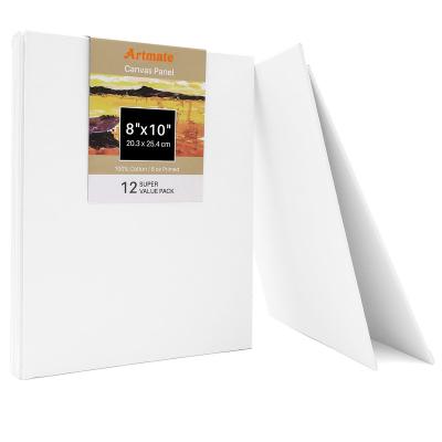 China Artmate Painting White Blank Primed 100% Cotton 8x10 inch 12pk Canvas Panel Canvas Panel, Canvas Paintings, Painting Canvas for sale