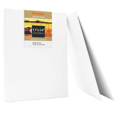 China Artmate Painting White Blank Primed 100% Cotton 11x14 Inch 12pk Canvas Panel, Canvas Paintings, Painting Canvas for sale