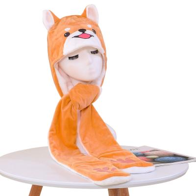 China Medium Two-Dimensional Anime Scarf Hat Around The Cat Shiba Inu Projectile On The Broken Chinchilla Forget The Envy Rabbit Ear Hat for sale