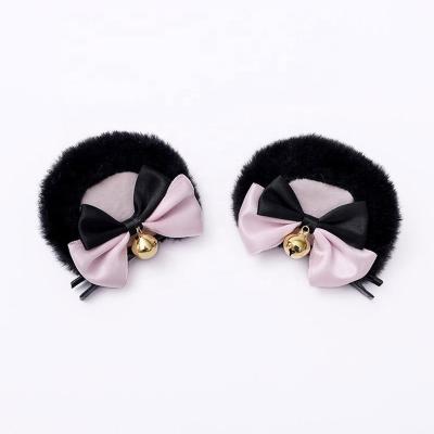 China Lovely Lo Niang Fashion Cosplay Hair Accessories Lo Niang Ear Hair Clip JK Animal Ear Hair Clip Bow Bear Ear Pairs Ear Side Animal Decoration Double for sale