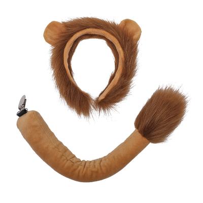 China New Cartoon Halloween Party Animal Kids Live Performance With Faux Fur Fabric Giraffe Ear Tail Props for sale