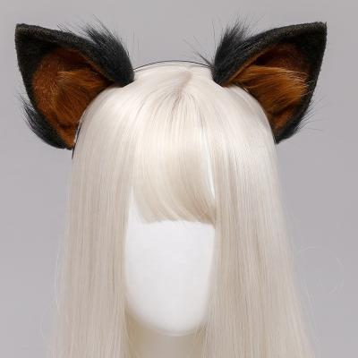 China Lovely Handmade Animal Shepherd Dog Ears Headband Cosplay Party Halloween Costume Hair Accessories for sale