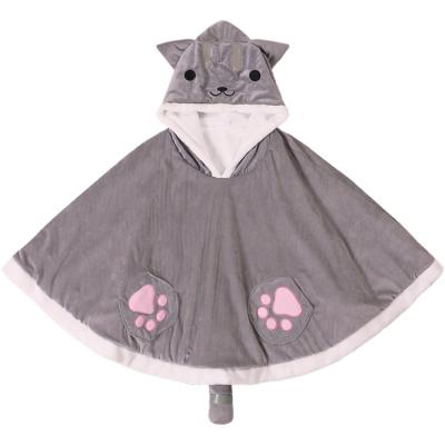 China Party Halloween Carnival Costume Lovely Wholesale Cartoon Flannel Fursuit Cape Animal Clothing For Girls And Kids Soft And Comfortable Can Be Customized for sale