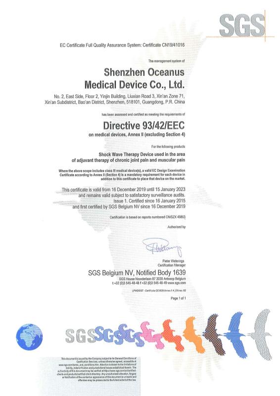 CE - Shenzhen Oceanus Medical Device Co., Ltd.