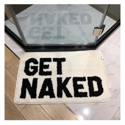 China Sustainable Factory OEM Get Naked Design Microfiber Soft Comfortable Non Slip Bath Mat for sale