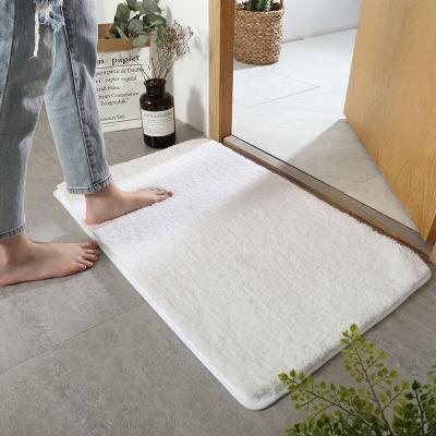 China Polyester Fiber Waterproof Customized Anti Skid White Soft Area Rug for sale