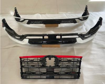 China Bumper Body Kit Bodykit For Toyota Fortuner 2020 ABS Car Accessories Auto Body Parts Front&rear Cover Spoiler 2021 for sale