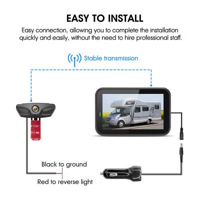 China OEM Factory Easy Installation 5 Inch Wireless Backup Camera Kit With Stable Digital Display Monitor for sale