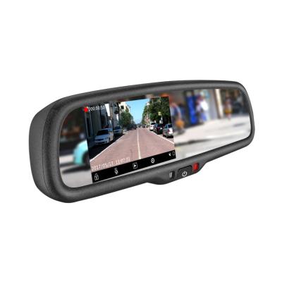 China Parking Mode Ambarella System Car Rear View Mirror 4.3 Inch Smart DVR With 1080P HD Front Camera Dual 720P Rear Camera Recorder for sale