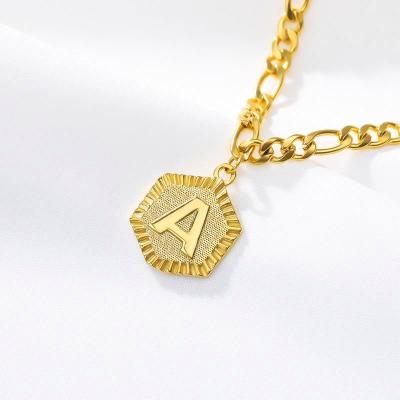 China FASHIONABLE Hip-Hop Style 26 Letters Anklet Chain Stainless Steel Gold Anklet Marfend Popular Plating Jewelry for sale