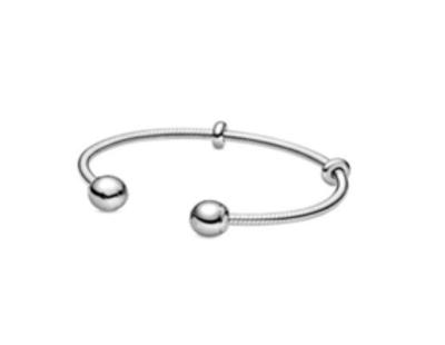 China Hyperbola S925 A LE Charms Fits charm bracelet open bracelet 100% 925 Sterling Silver Beads for sale