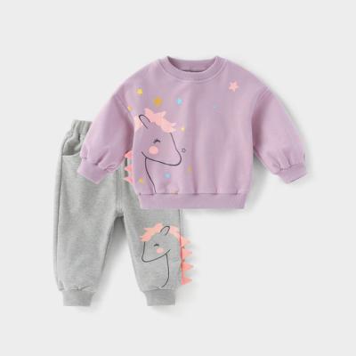 China Autumn Spring New Baby Clothing 2020 casual set cartoon cotton baby boy clothing girls suit outfit set for sale