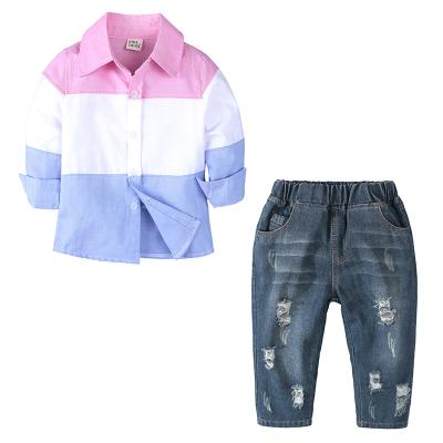 China 2021 spring washable autumn tending bulk young boys boutique spanish small handsome boys clothing sets wholesale for sale