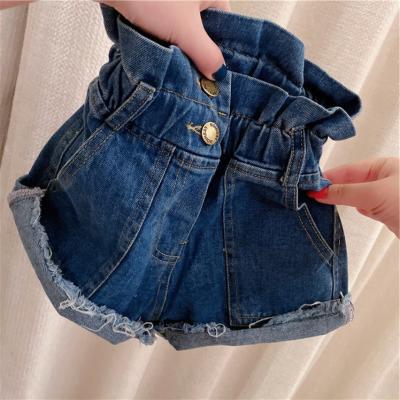 China 2021 new fashion breathable high waist children's hot selling wholesale denim shorts babies abbreviations summer for sale