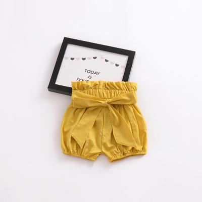 China Girls summer style INS bread lantern pp pants baby black funky shorts big viable bowknot hot pants for wholesale for sale