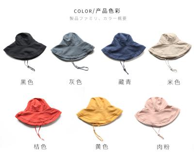 China 2019 factory women's summer outdoor hat Korean version cotton large ladies fisherman warm direct double-sided canvas basin hat for sale