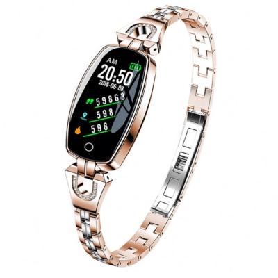 China 2019 Latest Lady Bracelet Luxury Watch Female Fitness Tracker H8 Bracelet H8 Playback MP3 Bracelet 0.96inch Smart Fantastic Color Screen for sale