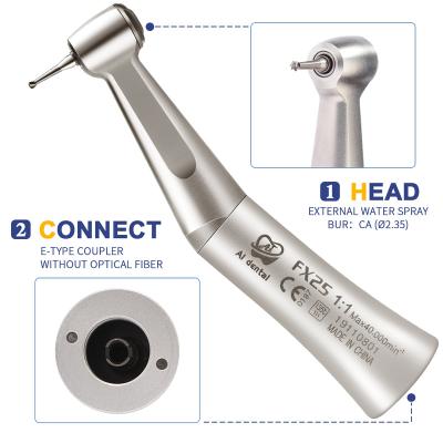 China Good Quality Metal AI FX25 Dental Low Speed ​​Handpiece Vs Angle 1:1 Direct Drive Push Button Chuck For CA Burs for sale