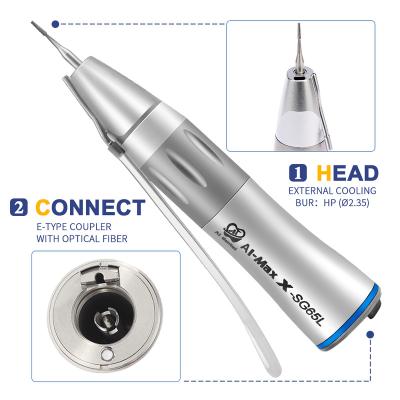 China Metal Dental Instruments Implant 1:1 Straight External Cooling Handpiece X-SG65L With Blue Ring For Surgery for sale