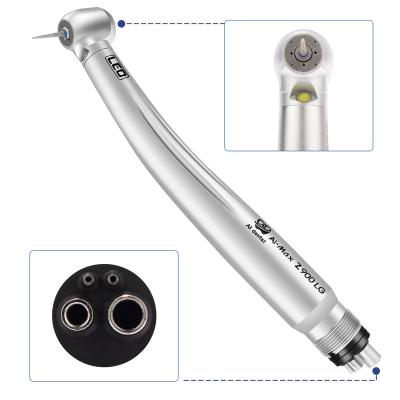 China Handpiece Z900LG Metal Cartridge Dental Ceramic Air Turbine with Self Generator LED Push Button Quattro Spray for FG Burs for sale