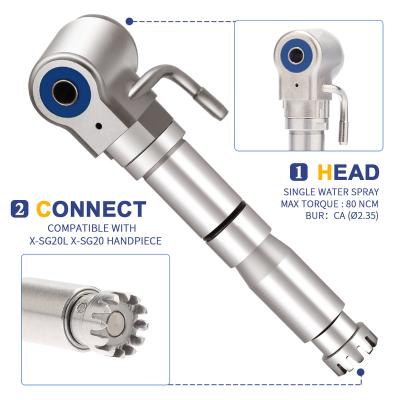 China Metal Dental Implant Spare Parts H-X-SG20 20:1 Reduction Head Average Gear Contra Angle For X-SG20L X-SG20 Surgery for sale