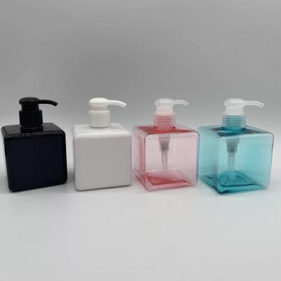 China 250ML Square PETG Cosmetic Liquid Soap Container Dispenser Bottle for sale